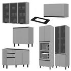 Cozinha Completa Belize 6 Peças Com Cristaleira - Móveis Henn