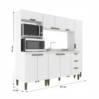 Cozinha Completa Bia 4 Pecas 9 Portas 3 Gavetas Branco