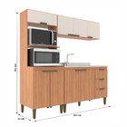 Cozinha Completa Bia 8 Portas 3 Gavetas Freijó/off White - Jc