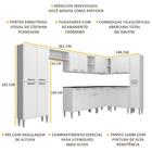 Cozinha Completa C/ Armário E Balcão Xangai Rock Multimóveis
