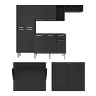 Cozinha Completa C/ Bancada Paris Multimóveis Mp2044 Preta