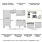 Cozinha Completa C/ Bancada Siena Multimóveis Mp2040 Branca