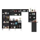 Cozinha Completa C/ Mesa Dobrável Paris Multimóveis Mp2042 Pr