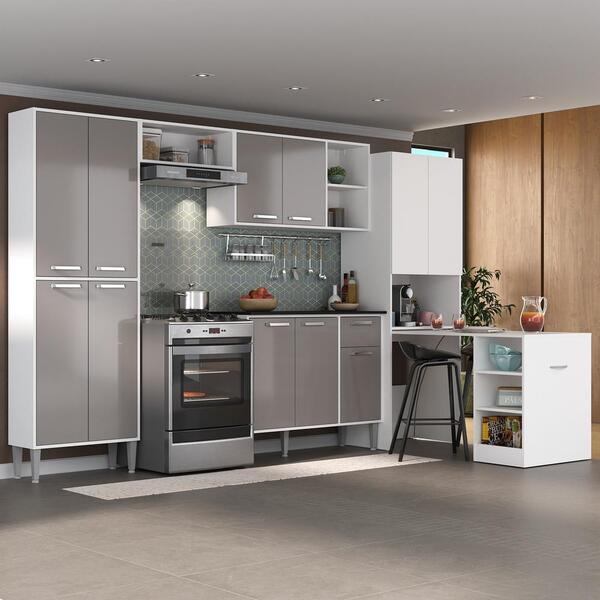 Cozinha Completa C/ Mesa Retrátil Siena Multimóveis Mp2038 Br