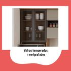 Cozinha Completa Caiena 12 Portas 3 Gavetas Com Vidro Mel/fum