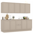 Cozinha Completa Campeche 9 Portas 2 Gavetas Fume - Panorama