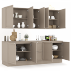 Cozinha Completa Campeche 9 Portas 2 Gavetas Fume - Panorama