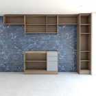 Cozinha Completa Canela 9 Portas 3 Gavetas Castanho/cinza - P