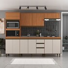 Cozinha Completa Cecilia 10 Portas 3 Gavetas Frejó/off White