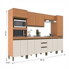 Cozinha Completa Cecilia 12 Portas 3 Gavetas Freijó/off White