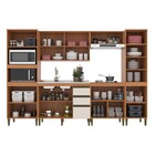 Cozinha Completa Cecilia 12 Portas 3 Gavetas Freijó/off White