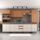 Cozinha Completa Cecilia 12 Portas 3 Gavetas Freijó/off White