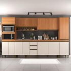 Cozinha Completa Cecilia 12 Portas 3 Gavetas Ripado Freijó/of