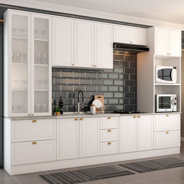 Cozinha Completa Chicago 12 Portas 7 Gavetas 100% Mdf America