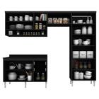 Cozinha Completa Com 4 Peças Suíça Multimóveis Preto