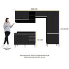 Cozinha Completa Com 4 Peças Suíça Multimóveis Preto