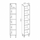 Cozinha Completa com Gabinete Armário Superior Basculante com Porta Reflecta Torre Quente e Paneleiro Legno Crema Spring
