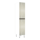 Cozinha Completa com Gabinete Armário Superior Basculante com Porta Reflecta Torre Quente e Paneleiro Legno Crema Spring