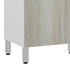 Cozinha Completa com Gabinete Armário Superior Basculante com Porta Reflecta Torre Quente e Paneleiro Legno Crema Spring