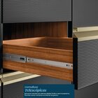 Cozinha Completa Com Aéreo 3 Peças Mdf Proença Nogueira/carbo