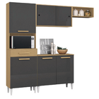 Cozinha Completa Com Armário Aéreo E Balcão 6 Portas 1 Gaveta