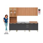 Cozinha Completa Com Armário E Balcão De Pia Sálvia Freijó/gr