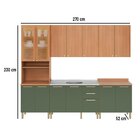 Cozinha Completa Com Armário E Balcão De Pia Sálvia Freijó/ve