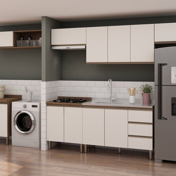 Cozinha Completa Com Armário Para Área De Serviço/lavanderia