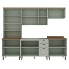 Cozinha Completa Com Cristaleira E Balcão Para Cooktop 100% M