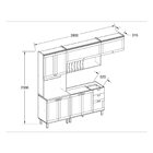 Cozinha Completa Com Cristaleira Forno 100% Mdf Iluminata Ver