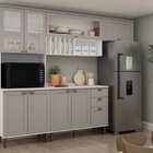 Cozinha Completa Com Cristaleira Forno Sem Tampo 100% Mdf Ilu