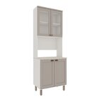 Cozinha Completa Com Cristaleira Forno Sem Tampo 100% Mdf Ilu