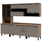 Cozinha Completa Com Iluminação 4 Peças Caiena Thela Mel/fumê