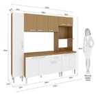 Cozinha Completa Com Tampo 5 Peças Max Fellicci Nogal/canelado