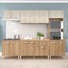 Cozinha Completa Com Tampo 6 Peças 14 Portas 1 Gavetas Max Fe