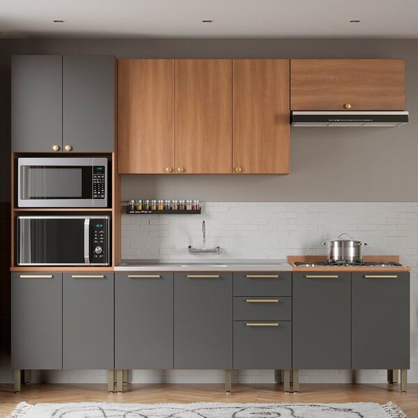 Cozinha Completa Com Torre Quente E Balcão De Pia Sálvia Frei