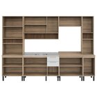 Cozinha Completa Com Torre Quente E Balcão Para Pia Avelã Mel