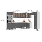 Cozinha Completa Com Vidro Fettuccini 17 Pt 5 Gv Branca E Cin