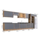 Cozinha Completa Com Vidro Reflecta 11 Peças 15 Portas Viena