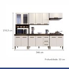 Cozinha Completa Com Vidro Reflecta 12 Portas 3 Gavetas E Bal