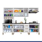 Cozinha Completa Com Vidro Reflecta 12 Portas 3 Gavetas E Bal