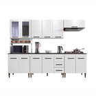 Cozinha Completa Com Vidro Reflecta 12 Portas 3 Gavetas E Bal