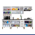 Cozinha Completa Com Vidro Reflecta 12 Portas 3 Gavetas E Bal