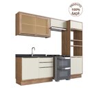 Cozinha Completa Com Vidro Reflecta 4 Peças 7 Portas Viena Fr