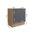 Cozinha Completa Com Vidro Reflecta 5 Peças 11 Portas 3 Gavet