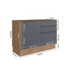 Cozinha Completa Com Vidro Reflecta 5 Peças 11 Portas 3 Gavet