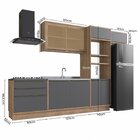 Cozinha Completa Com Vidro Reflecta 5 Peças 8 Portas Viena Fr