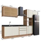 Cozinha Completa Com Vidro Reflecta 5 Peças 9 Portas Viena Fr