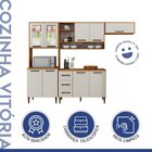Cozinha Completa Com Vidro Reflecta 9 Portas 3 Gavetas Vitori