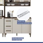 Cozinha Completa Com Vidro Reflecta 9 Portas 3 Gavetas Vitori